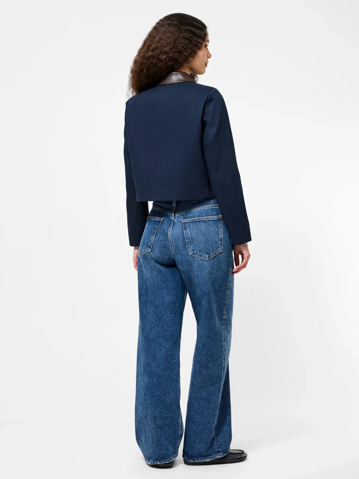 CONTRAST TRIM TWO POCKET JACKET