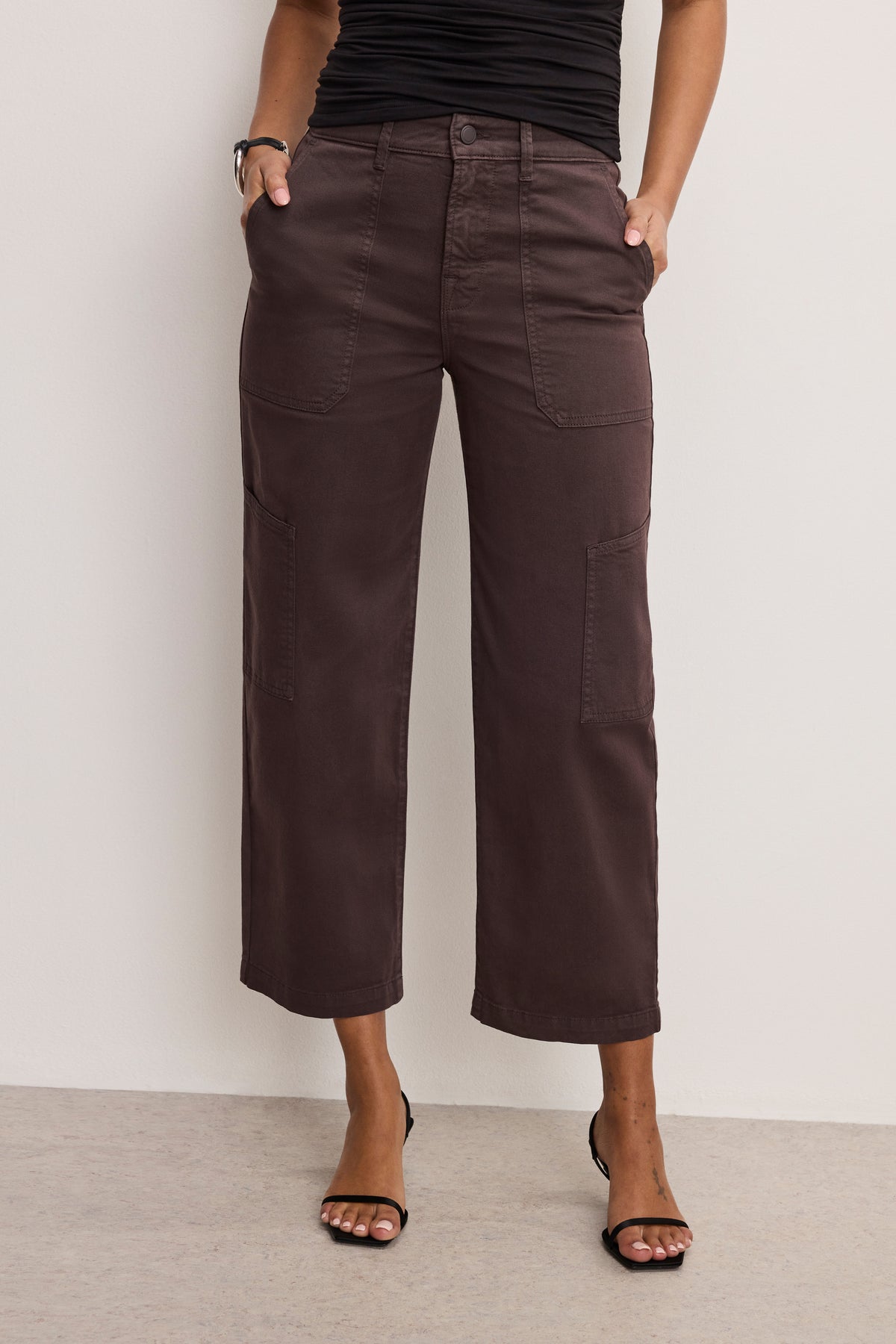 CARGO CROPPED TWILL PANTS