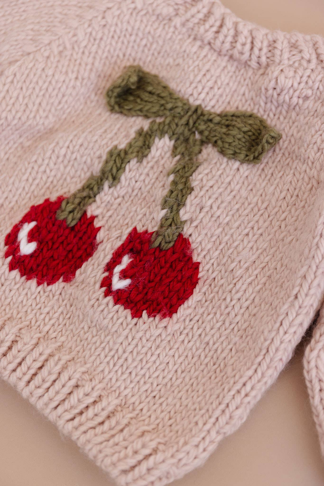 KIDS PLUSH PINK CHERRY SWEATER