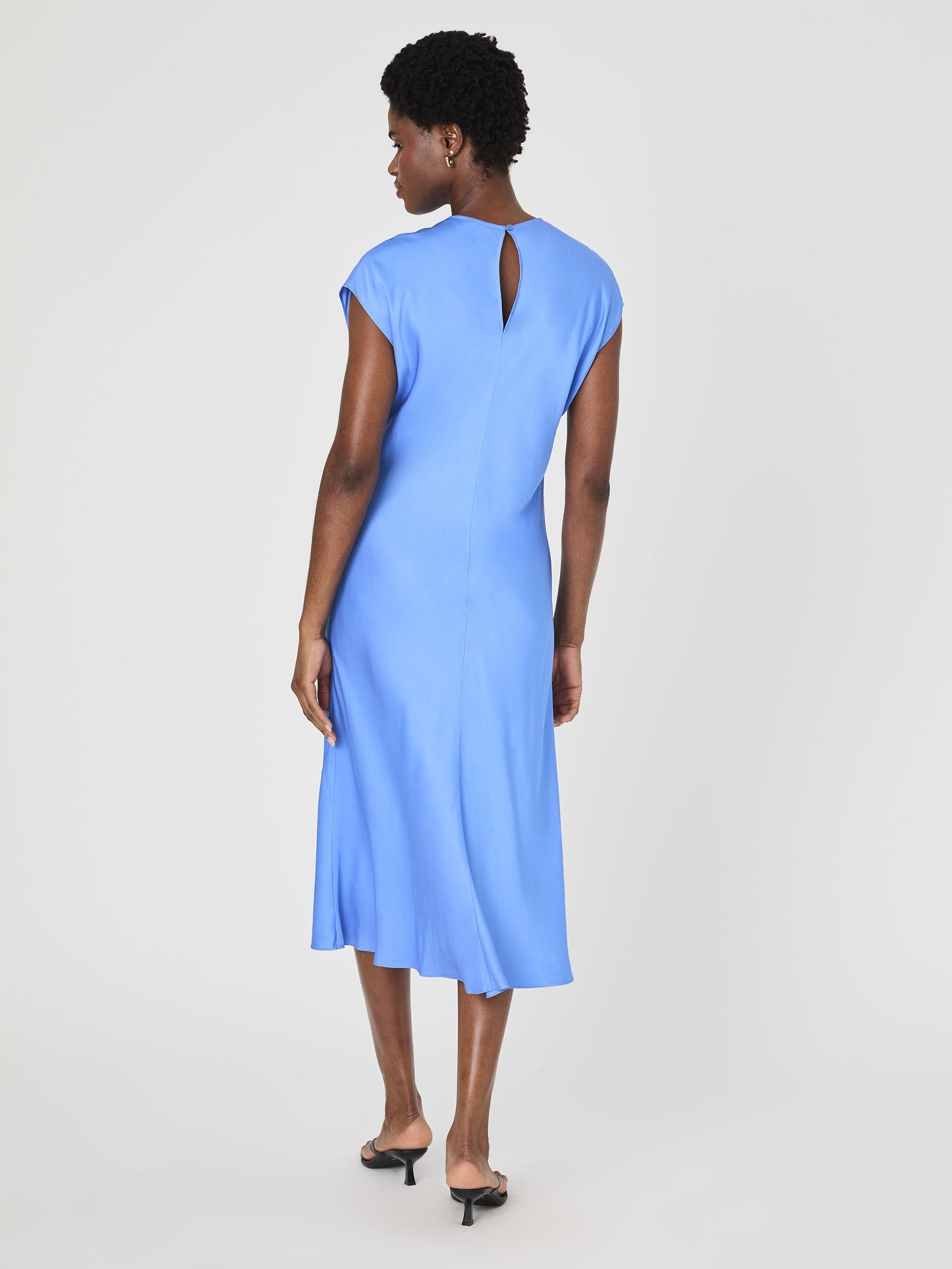 ENNIS SATIN COLUMN MIDI DRESS