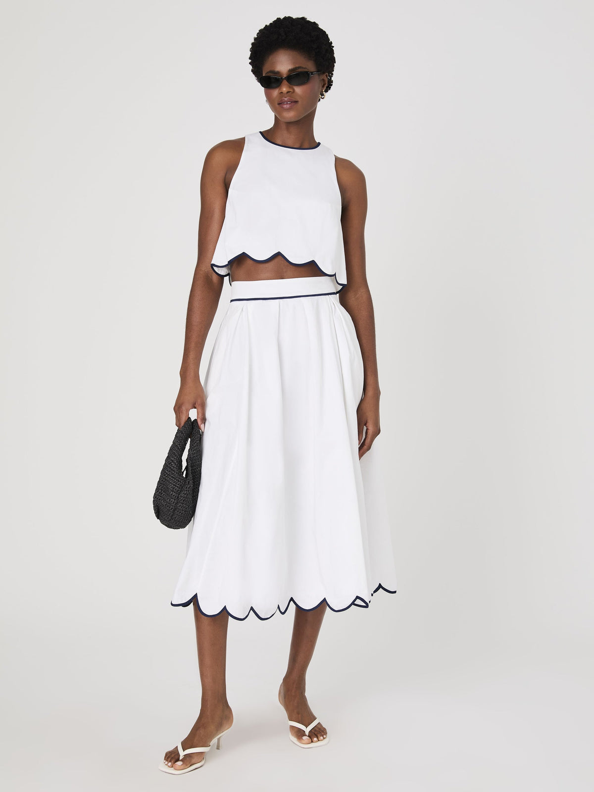 ALEXIS COTTON SCALLOP TOP
