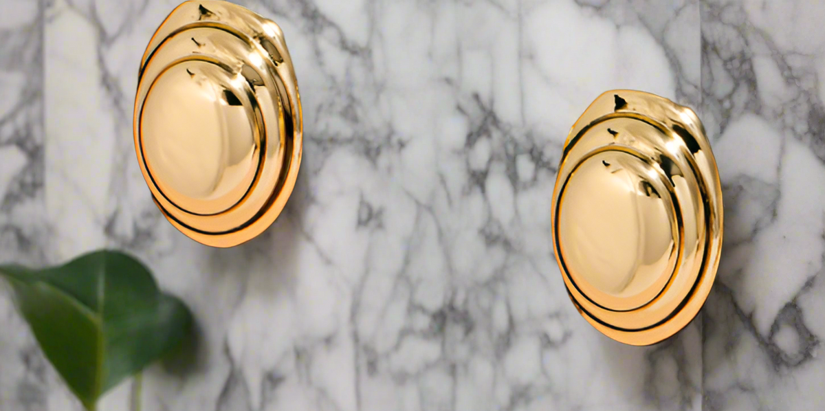 TIFFANY OVAL STUD EARRINGS