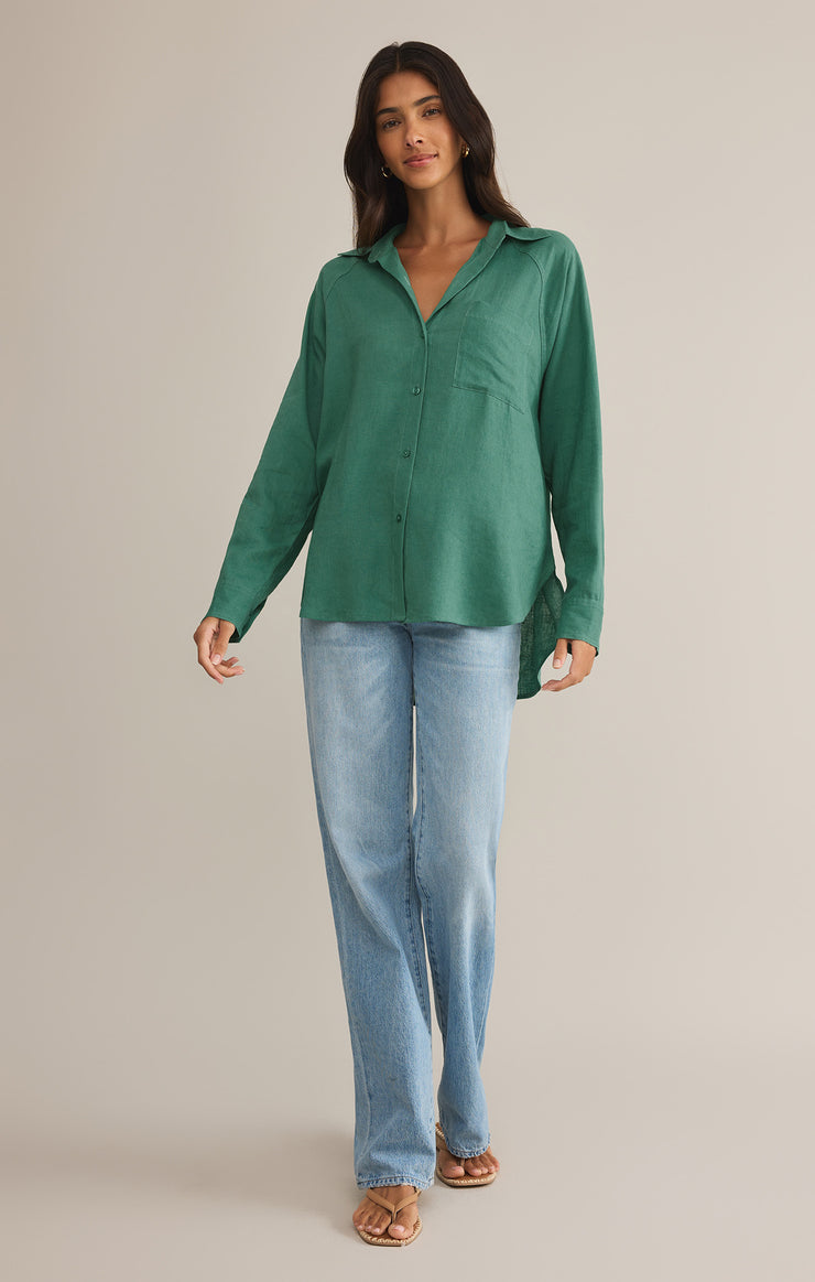 BOTANICAL LINEN TOP