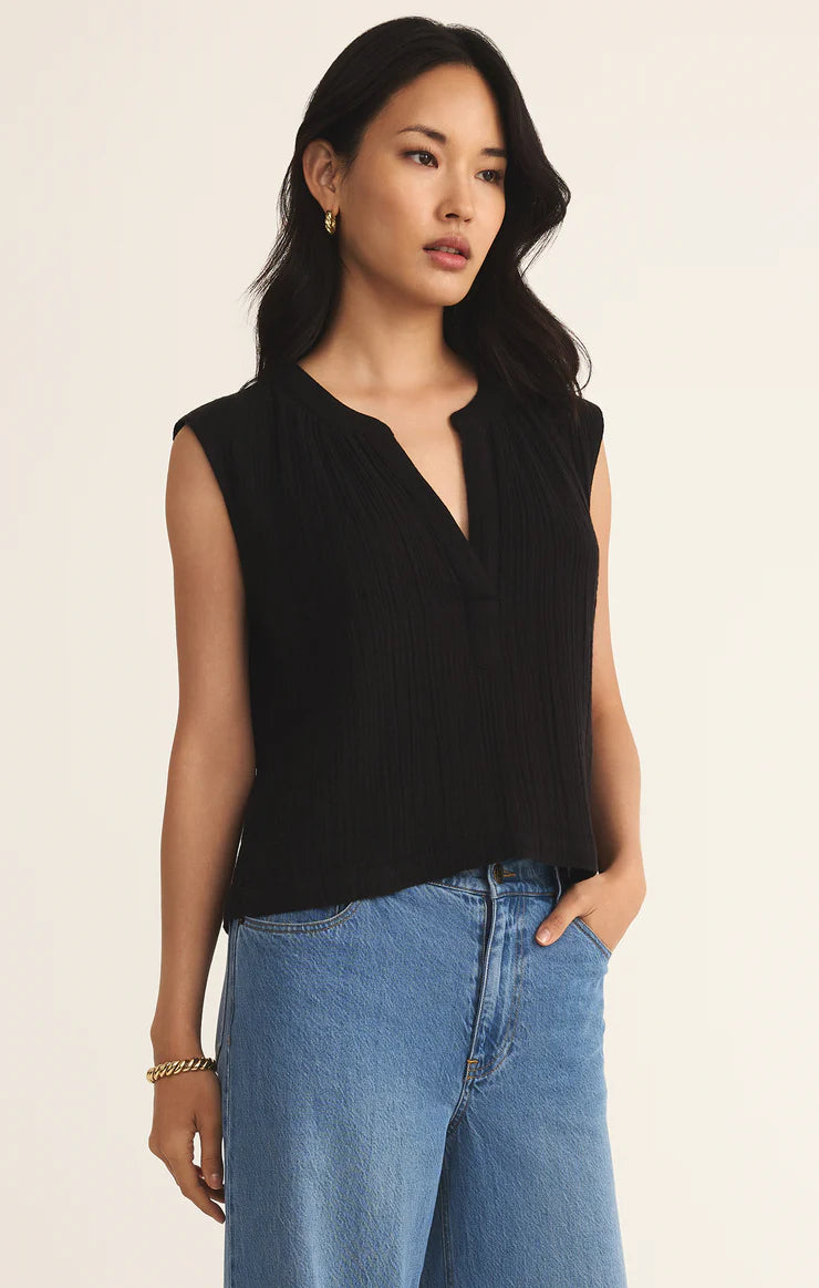 CLIFFSIDE V-NECK AIRY TOP