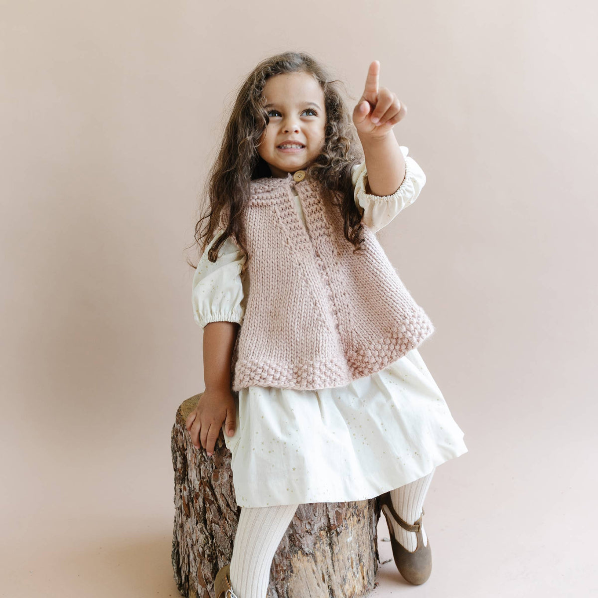 KIDS BLUSH FUR PONCHO