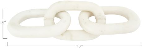 WHITE MARBLE CHAIN LINK
