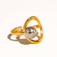 SHELBY 18K GOLD TWO TONE RING
