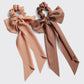 Crepe Scarf Scrunchie 2pc Set - Terra Cotta