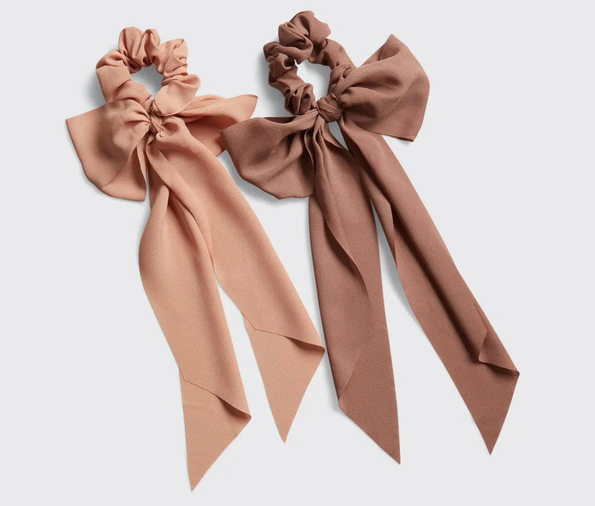Crepe Scarf Scrunchie 2pc Set - Terra Cotta