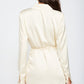 WRAPPED BLAZER MINI DRESS WITH DRAWSTRING