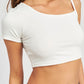 ASYMMETRICAL BINDING CROPPED TOP