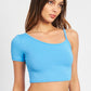 ASYMMETRICAL BINDING CROPPED TOP