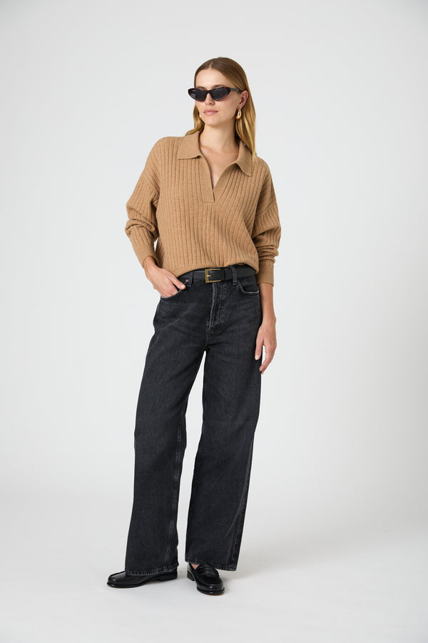 VHARI COLLAR LONG SLEEVE SWEATER