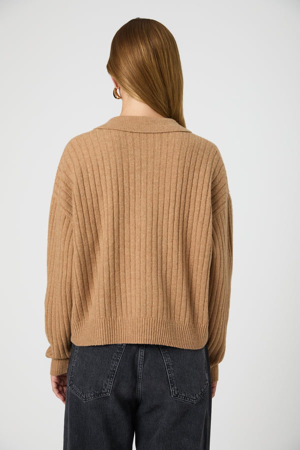 VHARI COLLAR LONG SLEEVE SWEATER