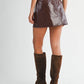 OLESEA FAUX LEATHER MINI SKIRT