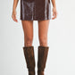 OLESEA FAUX LEATHER MINI SKIRT