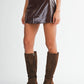 OLESEA FAUX LEATHER MINI SKIRT