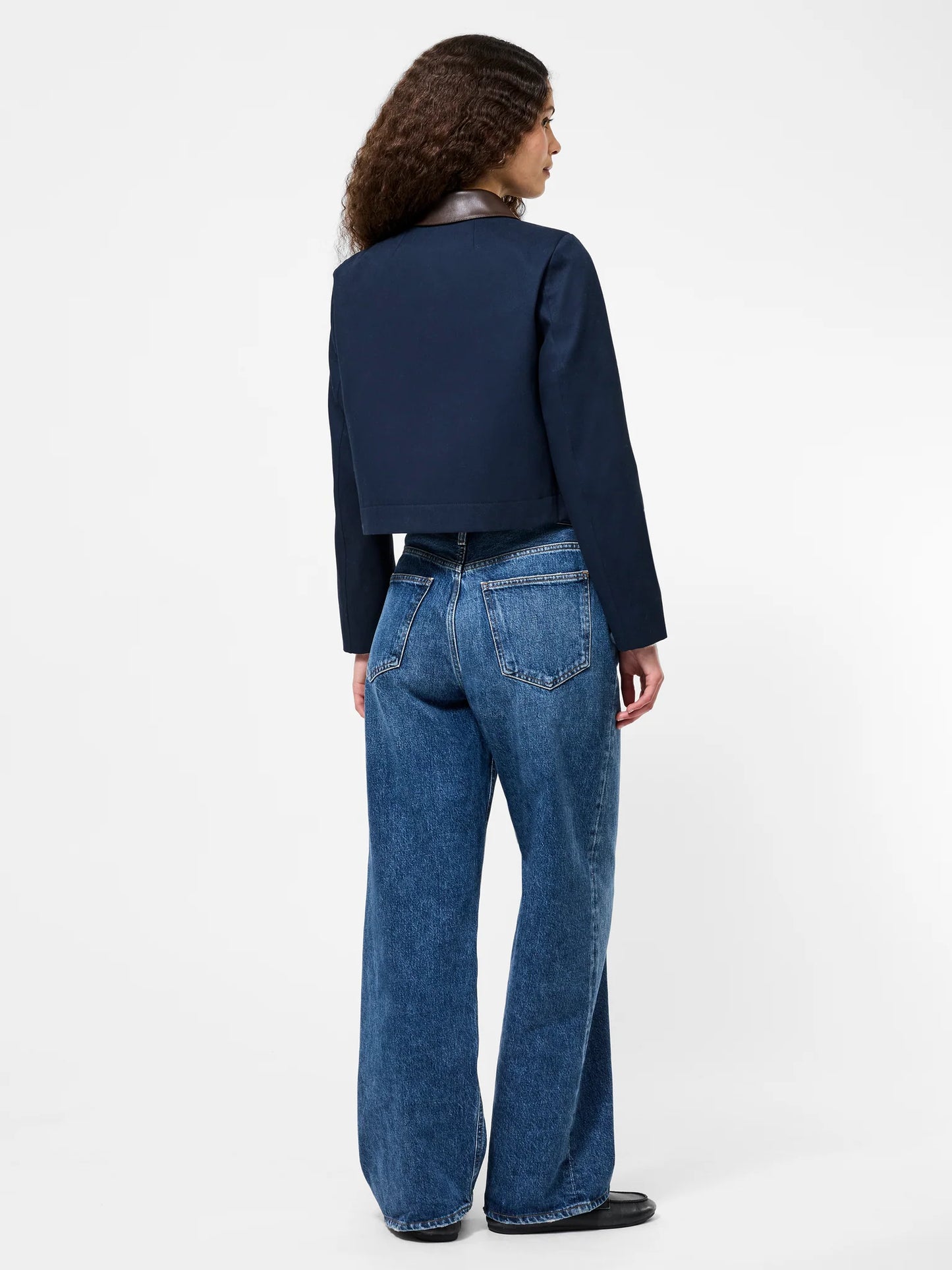 CONTRAST TRIM TWO POCKET JACKET