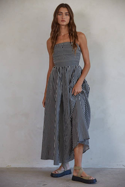 STRIPED MAXI DRESS