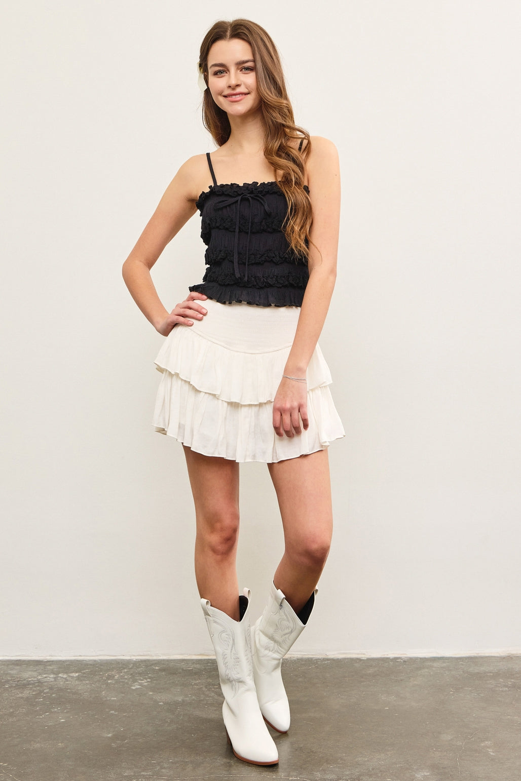 GRACE SMOCKING SKIRT