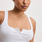 POINTELLE HENLEY TANK TOP
