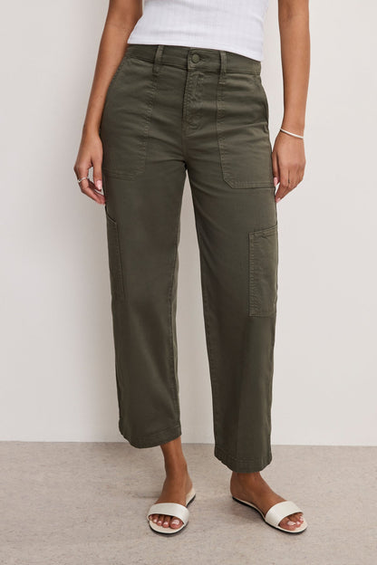 CARGO CROPPED TWILL PANTS