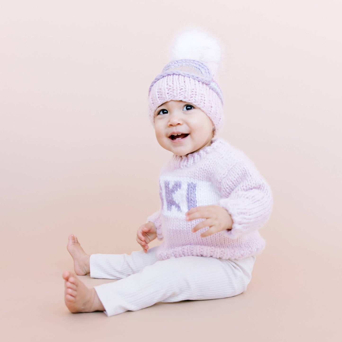 KIDS SKI SWEATER BABY PINK