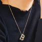 18K GOLD PILLOW LETTER NECKLACE