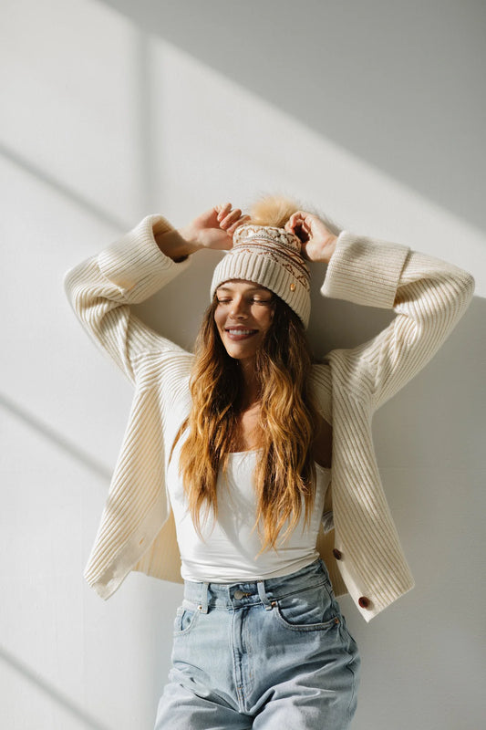 ASPEN KNIT PRINT BEANIE