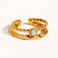 LERI 18K GOLD LAYERED STONE RING