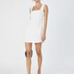 BIRDIE LINEN SQUARE NECK MINI DRESS