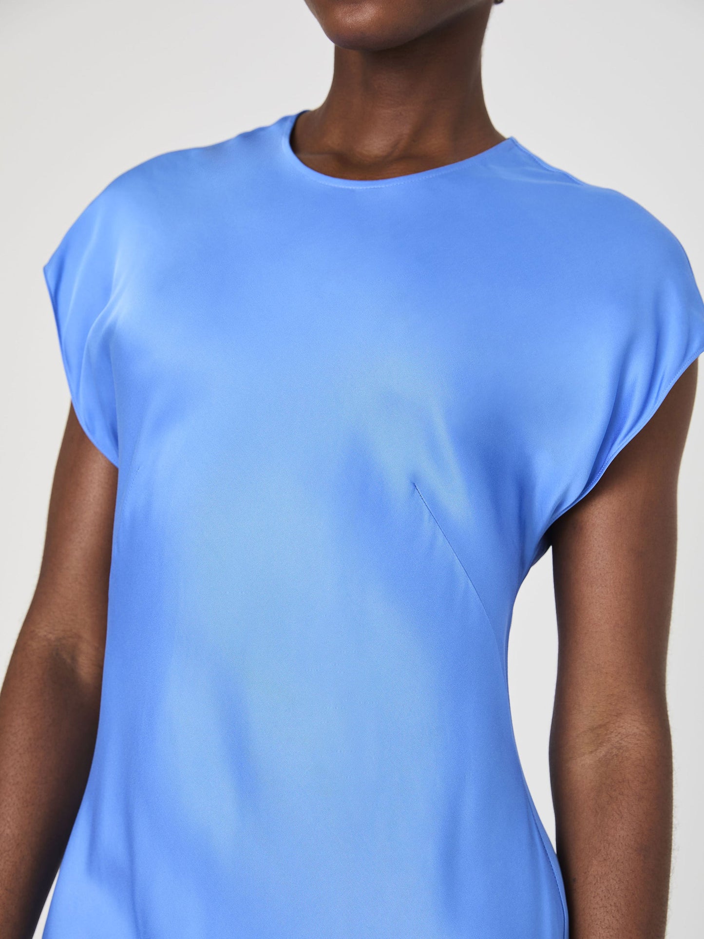 ENNIS SATIN COLUMN MIDI DRESS