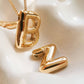 18K GOLD PILLOW LETTER NECKLACE