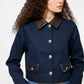 CONTRAST TRIM TWO POCKET JACKET
