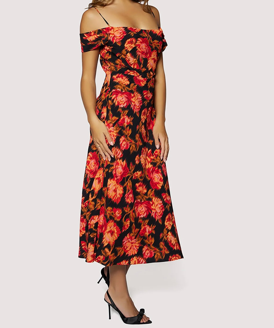 EVENING BLOOM MIDI DRESS