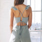 AUBRIE DENIM ROMPER