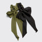 Crepe Scarf Scrunchie 2pc Set - Moss