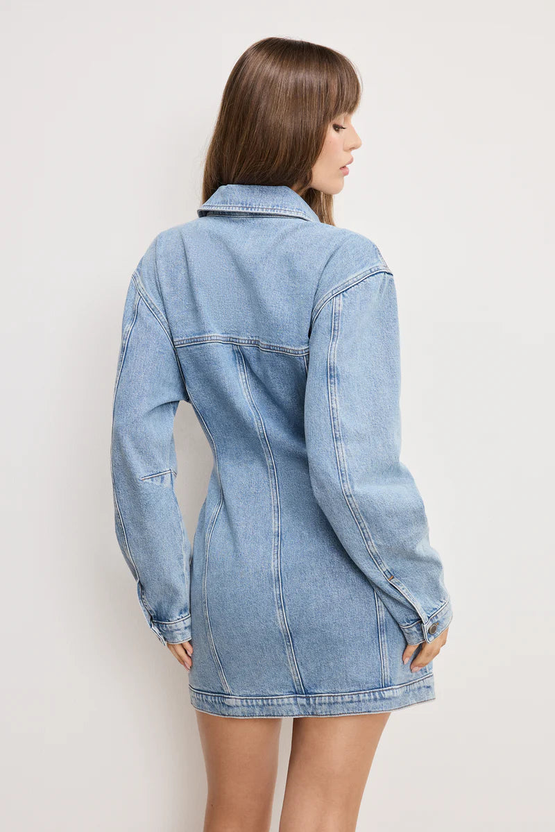 BARREL LONG SLEEVE MINI DRESS