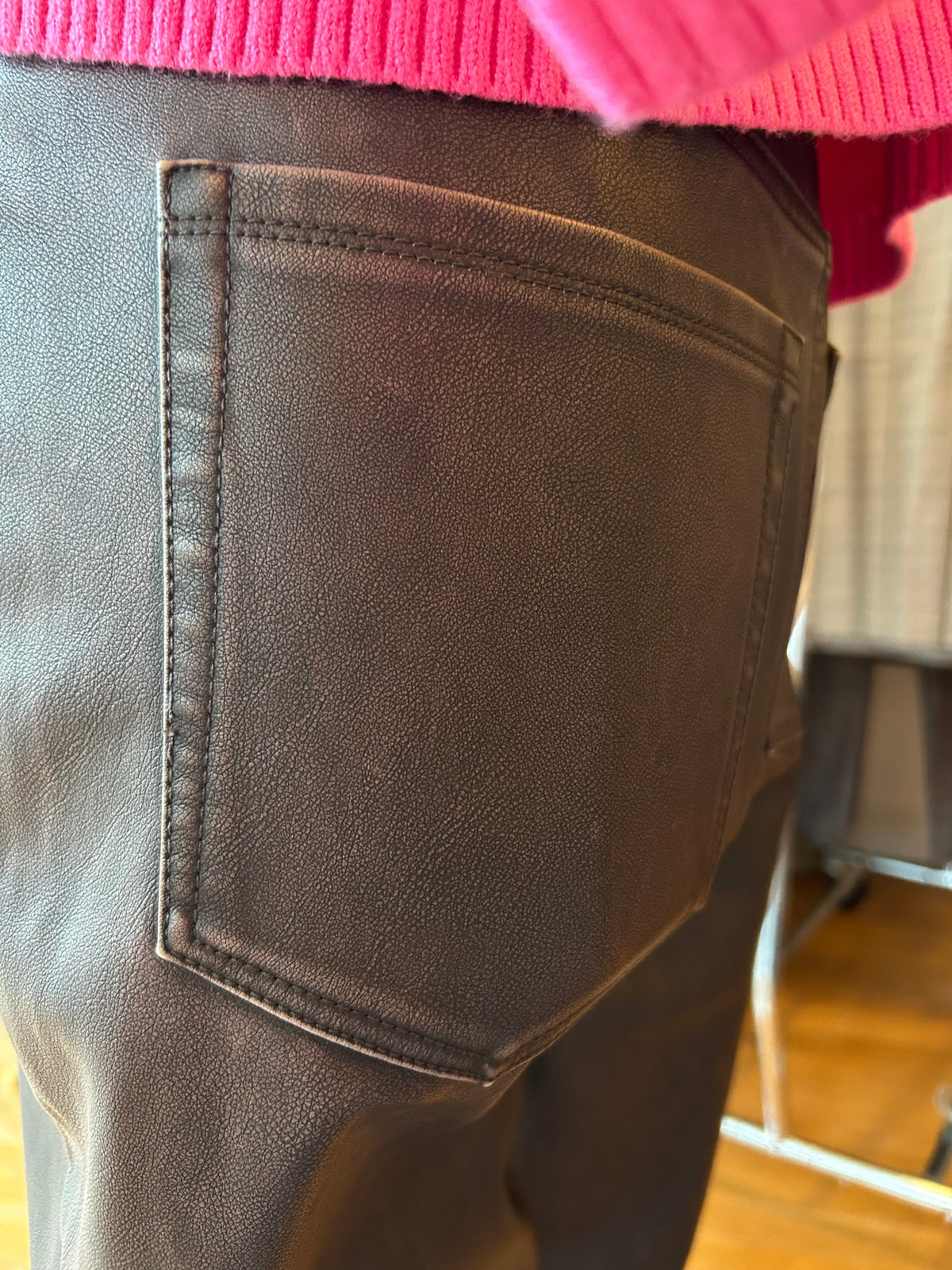 GOOD CLASSIC BOOTCUT FAUX -LEATHER PANTS