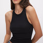 GOOD AMERICAN MICRO RIB CREWNECK TANK
