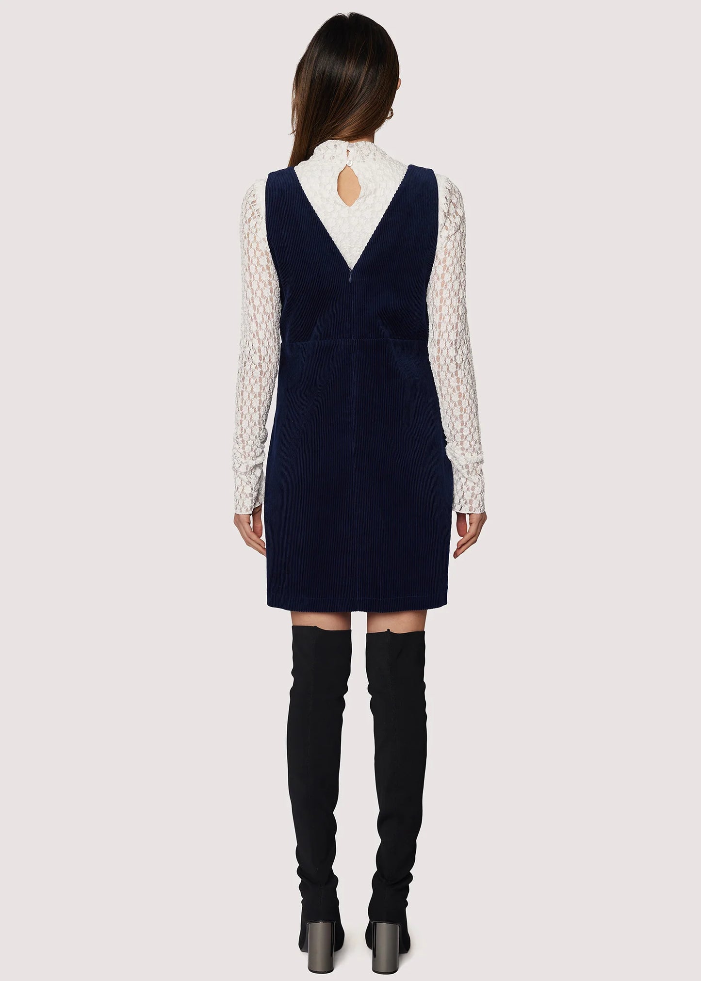 TWILIGHT ALLURE V-NECK MINI DRESS