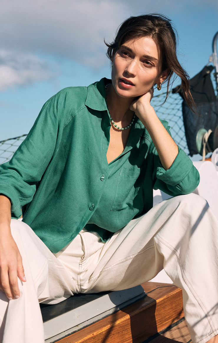 BOTANICAL LINEN TOP