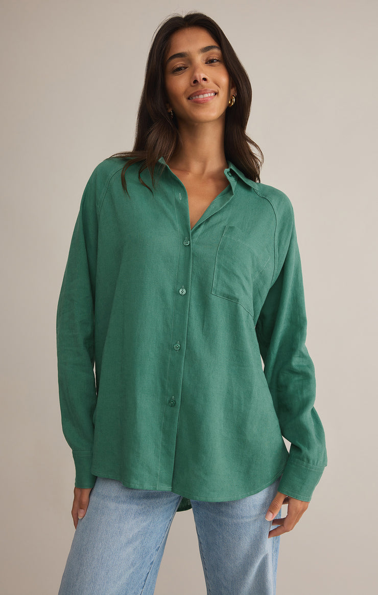 BOTANICAL LINEN TOP