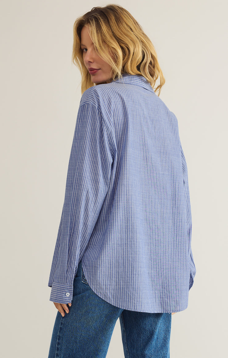 FIN STRIPED BUTTON UP SHIRT