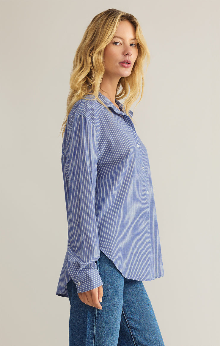 FIN STRIPED BUTTON UP SHIRT