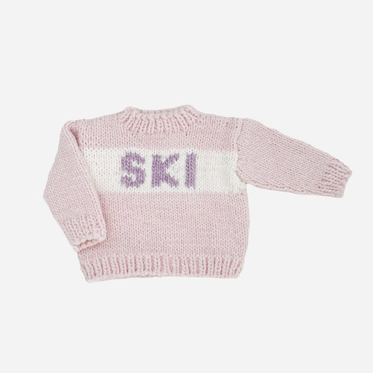 KIDS SKI SWEATER BABY PINK