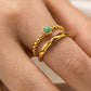 LERI 18K GOLD LAYERED STONE RING