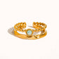 LERI 18K GOLD LAYERED STONE RING