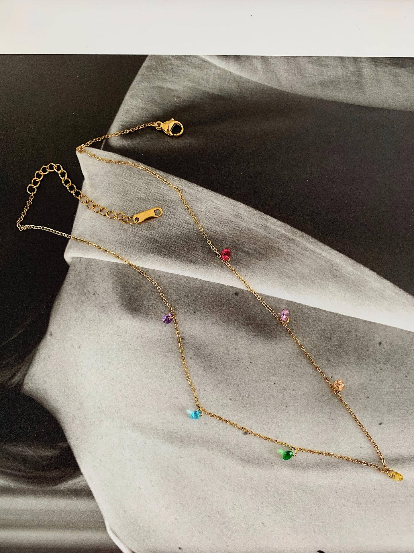 ARIELLE 18K CUBIC ZIRCONIA NECKLACE