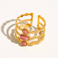 POSH 18K GOLD LAYERED STONE RING